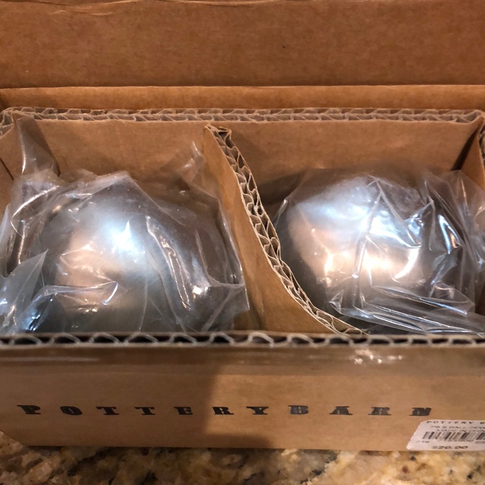 2 Pewter finials